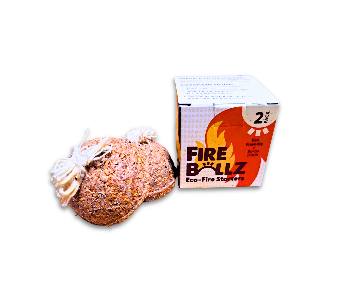 Fire Ballz Eco Friendly fire starters - 2 Pack