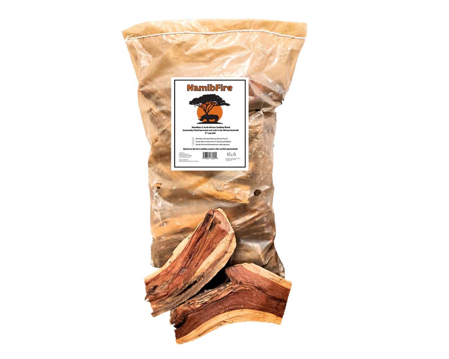 11" to 12" Camelthorn Cooking Wood splits (Braai hout)